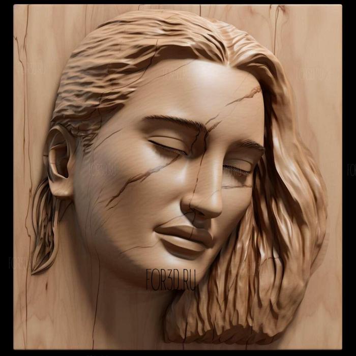 Kate Winslet 1 stl model for CNC